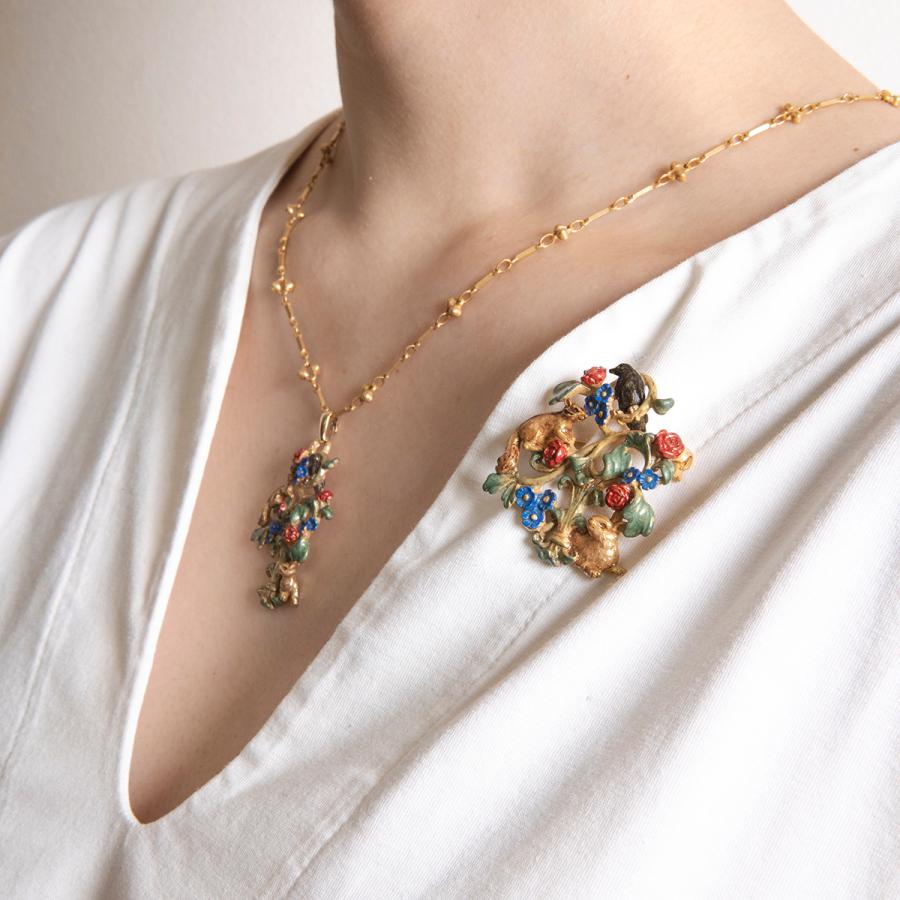 ブローチ　花　カラス　うさぎ　リス　レディース　PalnartPoc　パルナートポック　公式　ブラフシューペリア　プレゼ ント　ロマネスクブローチ |  | 08