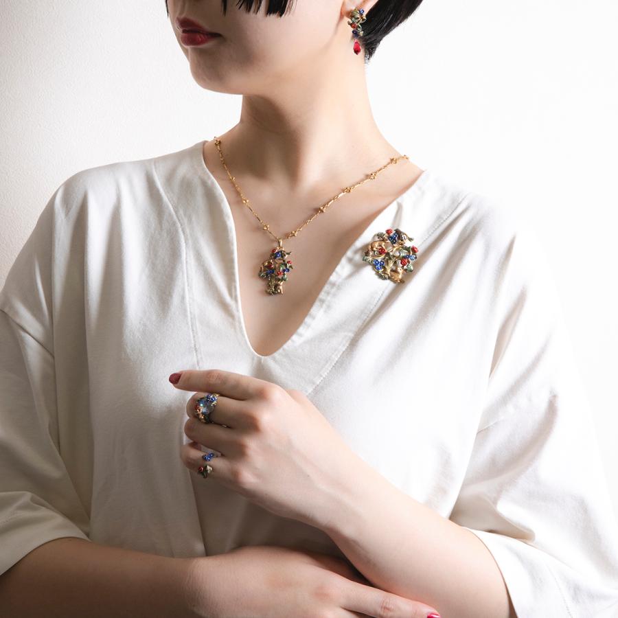 ブローチ　花　カラス　うさぎ　リス　レディース　PalnartPoc　パルナートポック　公式　ブラフシューペリア　プレゼ ント　ロマネスクブローチ |  | 09