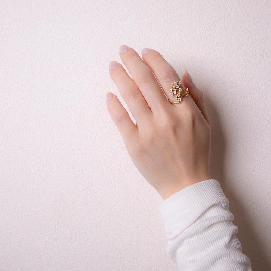 指輪　リング　花　フリーサイズ　レディース　PalnartPoc　パルナートポック　公式　ブラフシューペリア　プレゼント　カスミソウリング |  | 04