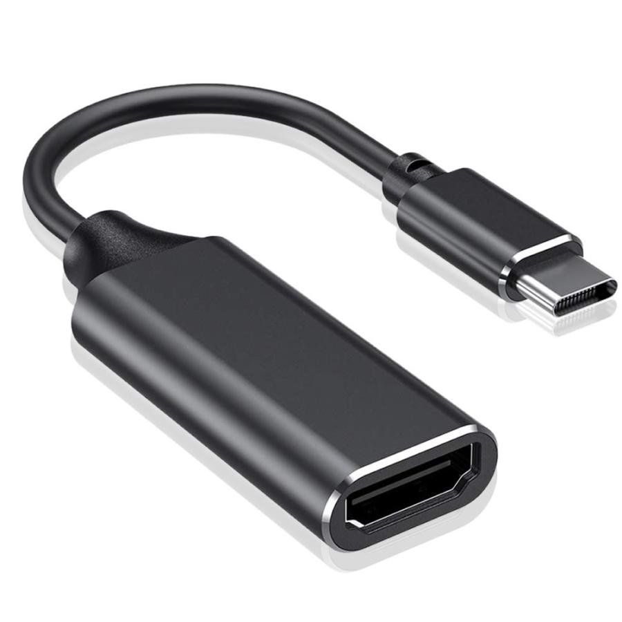 USB-C to HDMI 変換 アダプター タイプC ブラック TYPE-C ケープル スマホ ノート パソコン PC 簡単 接続 4K 画面 ディスプレイ モニター ミラーリング CHCABALE｜palone｜06