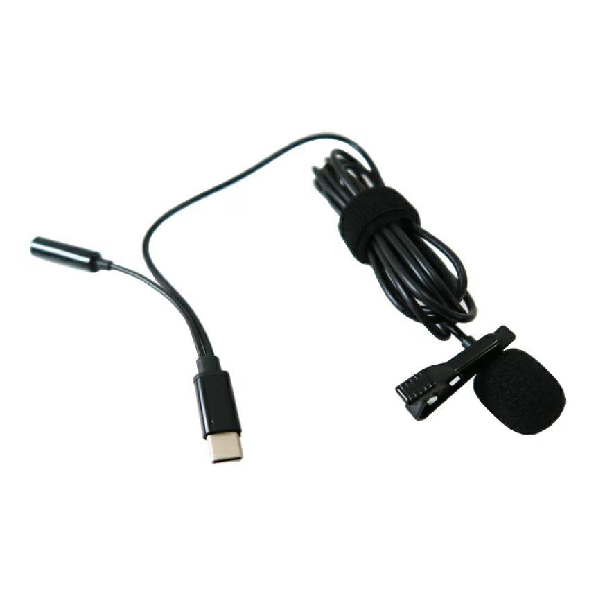 ピンマイク イヤホン USB TypeC 1.5m スマホ パソコン PC マイク