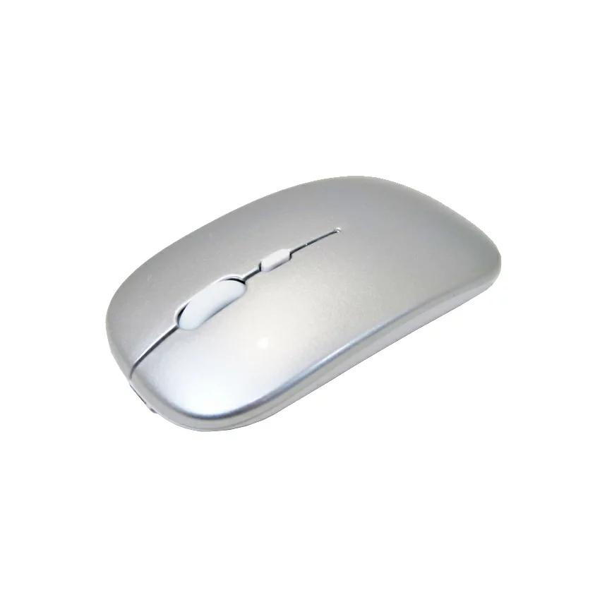 ワイヤレス マウス Bluetooth 2.4GHz 静音 シルバー 無線 薄型 USB