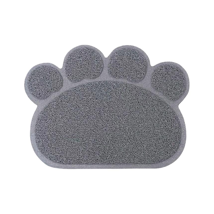 猫砂取り マット グレー 肉球タイプ 30cm X 36cm 猫用 トイレ 飛び散り