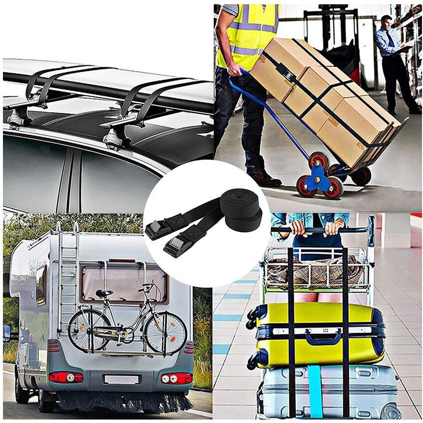 荷締め ベルト 2本 セット 3m 幅2.5cm 傷 防止 固定 荷締 バンド 防災 地震 対策 車 バイク キャリア キャンプ ギア アウトドア 用品 引っ越し 荷物 2-HOGONIJI |  | 05