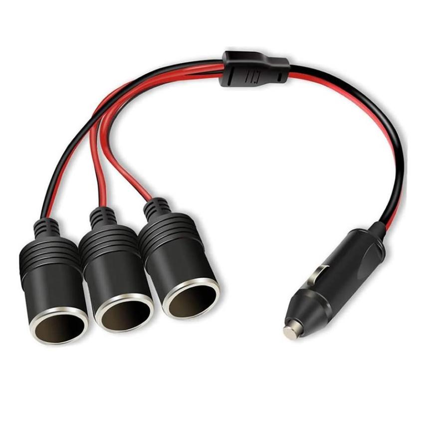  3 + シガーソケット充電ケーブルセット シガーソケット 3口 増設 シガソケ DC 12V 車 シガー 延長 コード