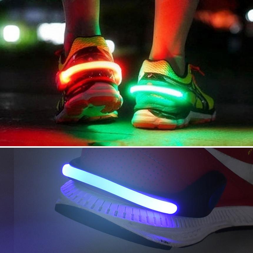 スニーカー LED クリップ ライト 2個 セット 7色 ランニング 