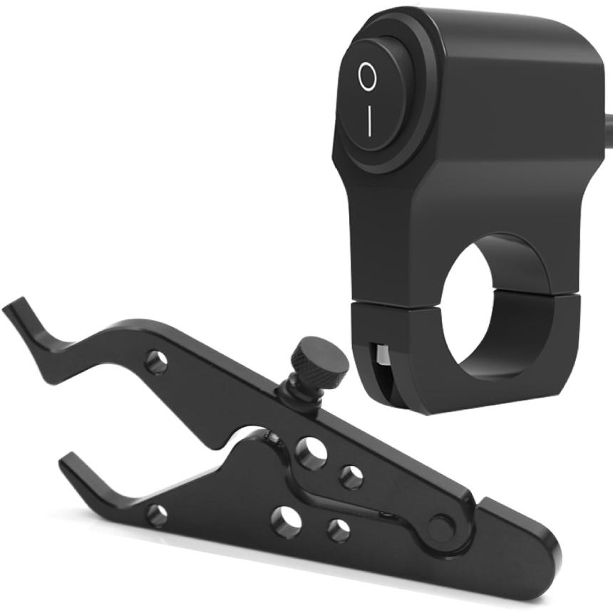 バイク スイッチ ライト 防水 22mm ミリバー 対応 照明 ON OFF