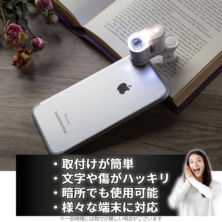 スマホ　マクロ撮影　GemLoupe スズホウ クリップで1秒簡単装着・ほぼ全てのスマホに対応！スマホ用1.5倍マクロ