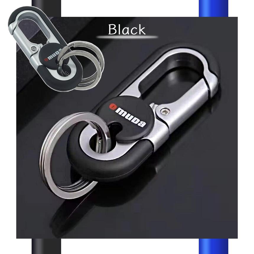 キーリング カラビナ 2色セット ダブルリング キーホルダー キー