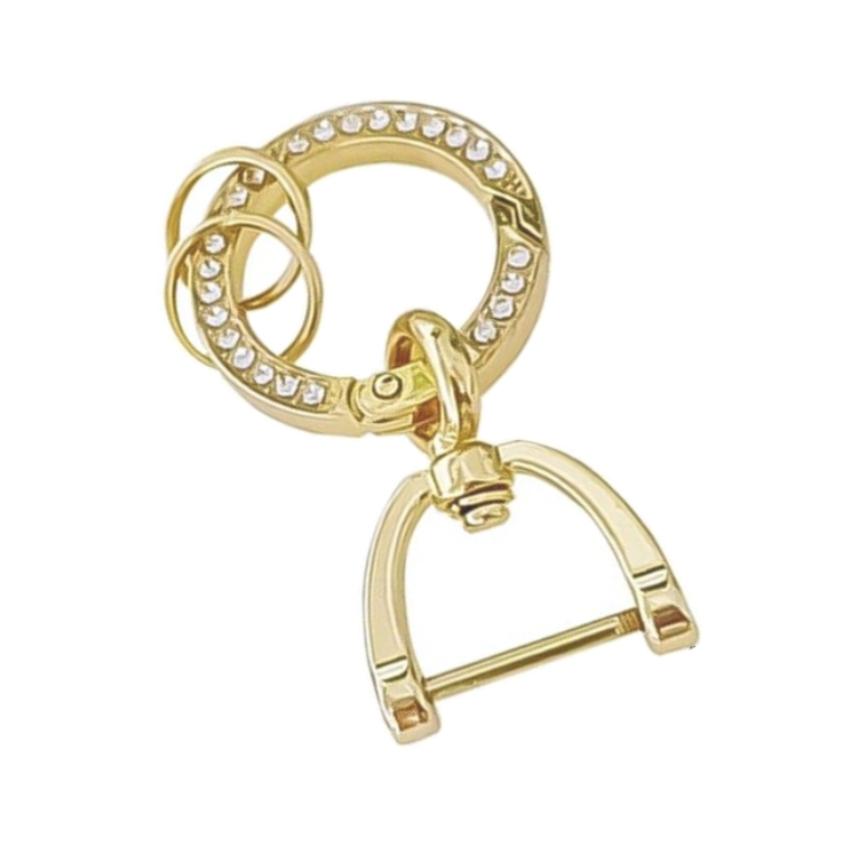 キーホルダー 車 スマートキー ラインストーン カラビナ Dリング