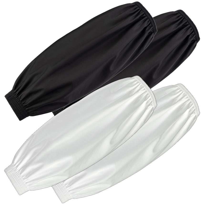 腕カバー 袖カバー 防水 アームカバー ホワイト ブラック 各2枚セット