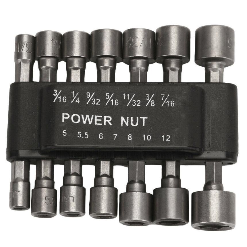 ソケットアダプター 14本セット 六角シャンク 六角軸 6.35mm ソケット ビット mm inch ミリ インチ 電動ドライバー インパクト 工具 DIY コンパクト 14KOGUBI |  | 07