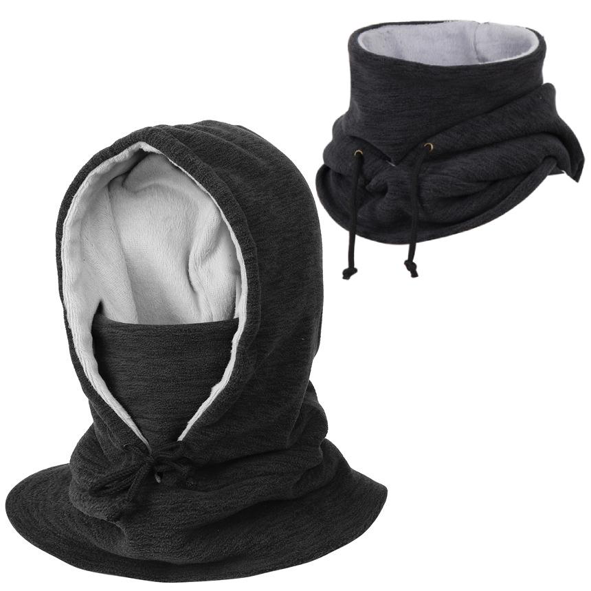 ネックウォーマー メンズ レディース フードウォーマー フード付き 防寒 ネック フード 暖か 寒さ対策 首 マフラー ブラック グレー 冬 スノボー ウェア NITEBOS |  | 01
