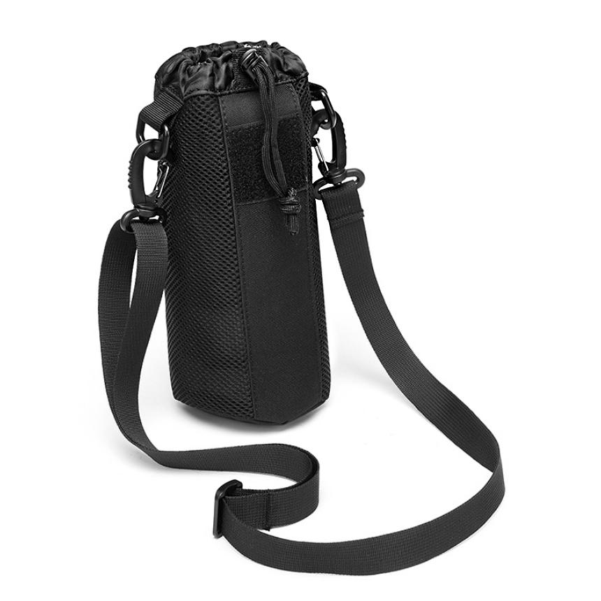 PGGボトルポーチ ボトルホルダー メッシュ 頑丈 ブラック 肩紐付き BIG 25cm