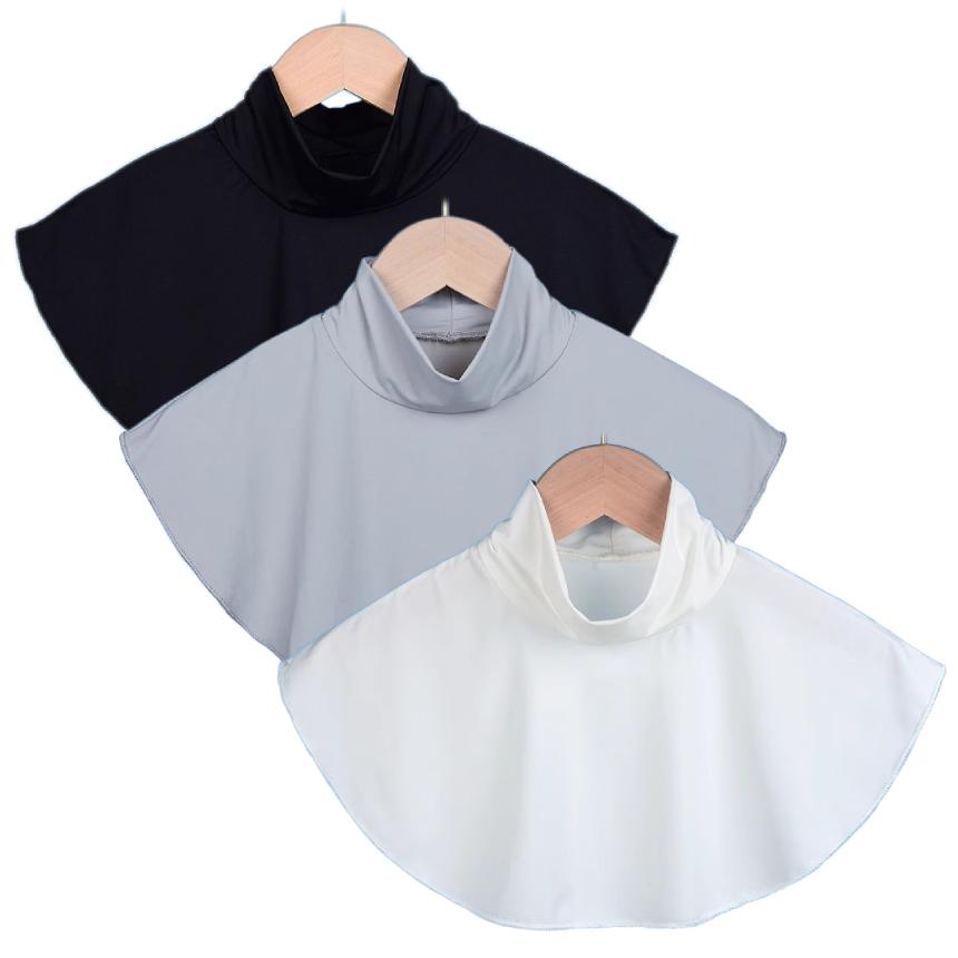 冷感 つけ襟 2枚組 接触冷感 ハイネック 夏用 日焼け対策 UVカット