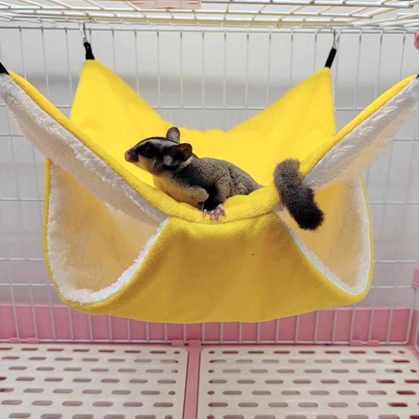ケージ用 ハンモック ポケット付き 小動物用 34cm 吊り下げ式 袋
