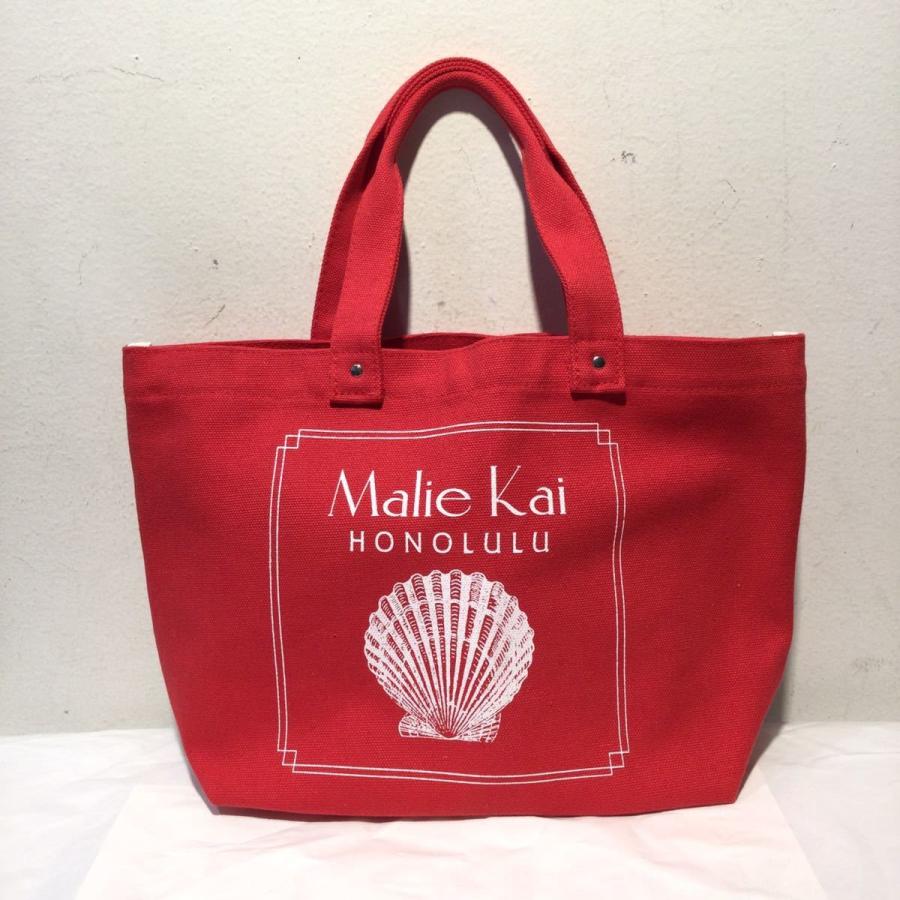 Malie Kai マリエカイ トートバッグ HONOLULU ハワイ プリント キャンバス ミニトート レッド 543895 543895