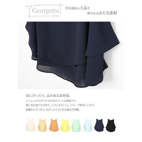 SALE [上品存在感]ジョーゼットレイヤードノースリトップス/ブラウス レディース |  | 03