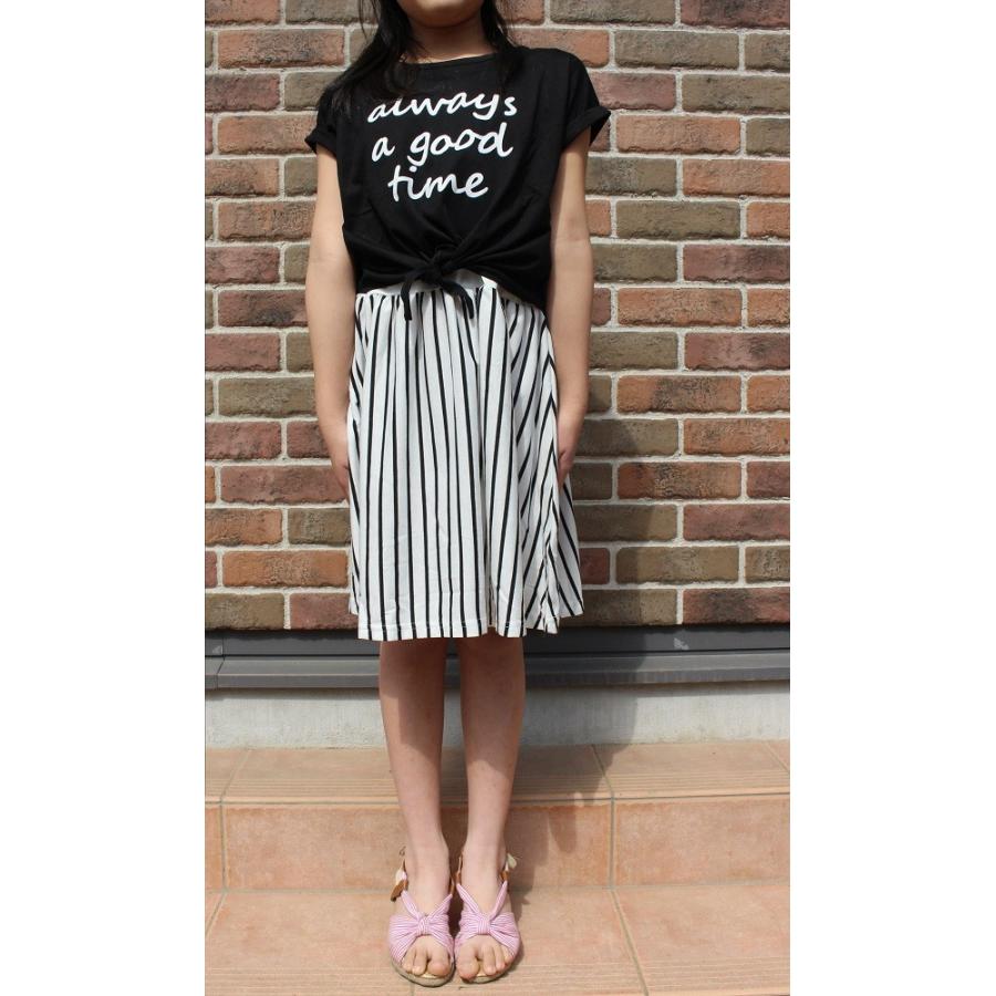 SALE  セール キッズ トップス付 3way ストライプ アンサンブルワンピース ジュニア 女の子140・150・160cm |  | 03