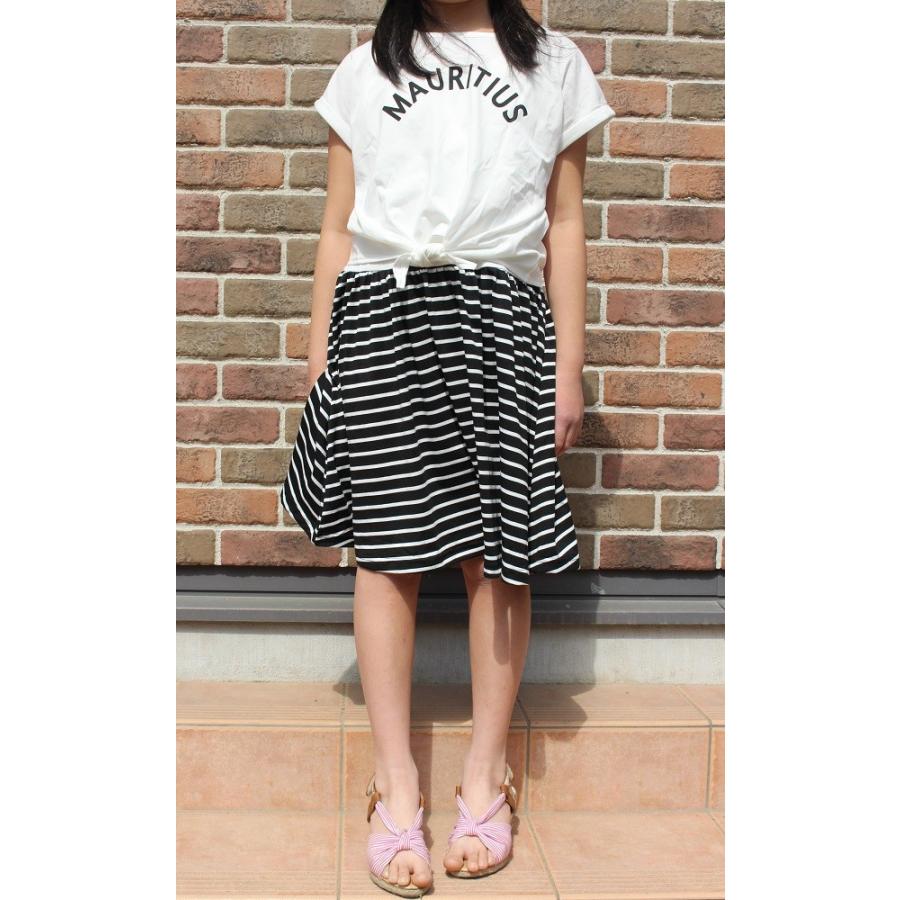 SALE  セール  キッズ トップス付 3way ボーダー アンサンブルワンピース ジュニア 女の子140・150・160cm |  | 01