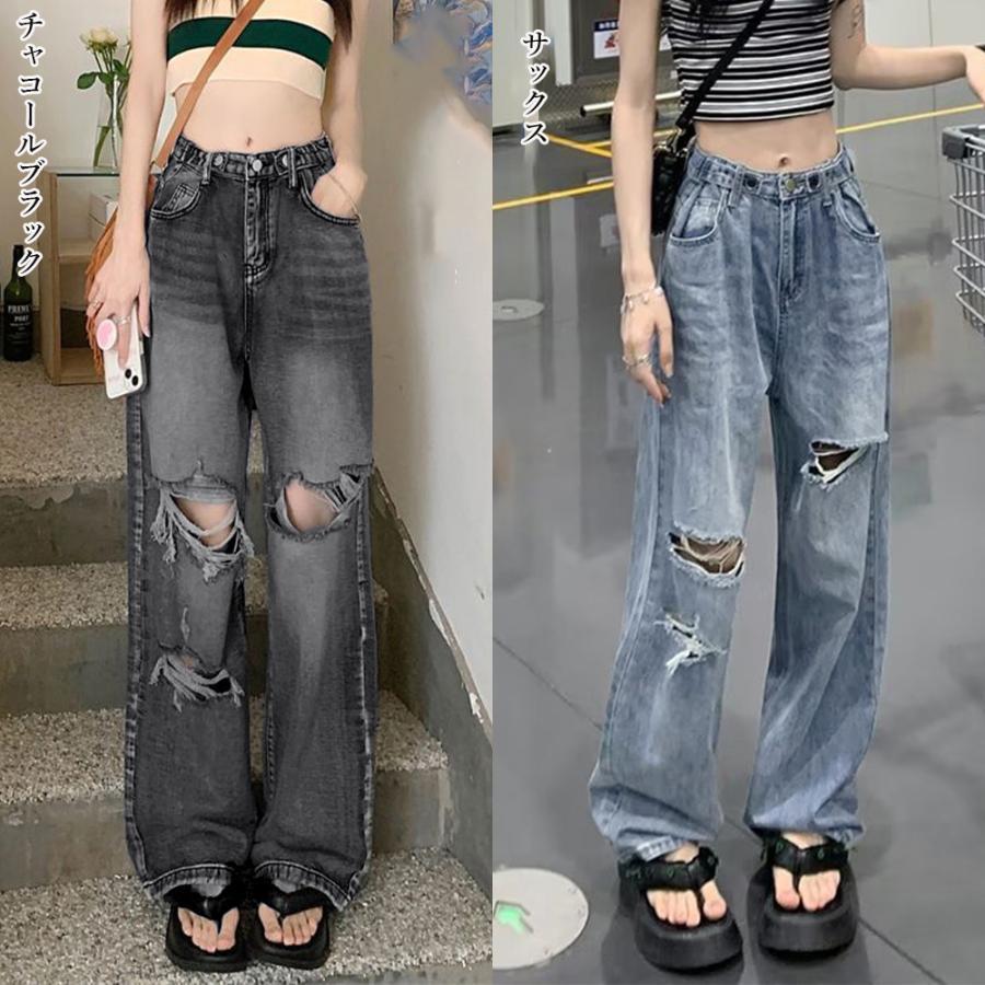 ダメージジーンズ レディースデニムパンツ : パルック - 通販 ダメージジーンズ レディースデニムパンツ : パルック - 通販