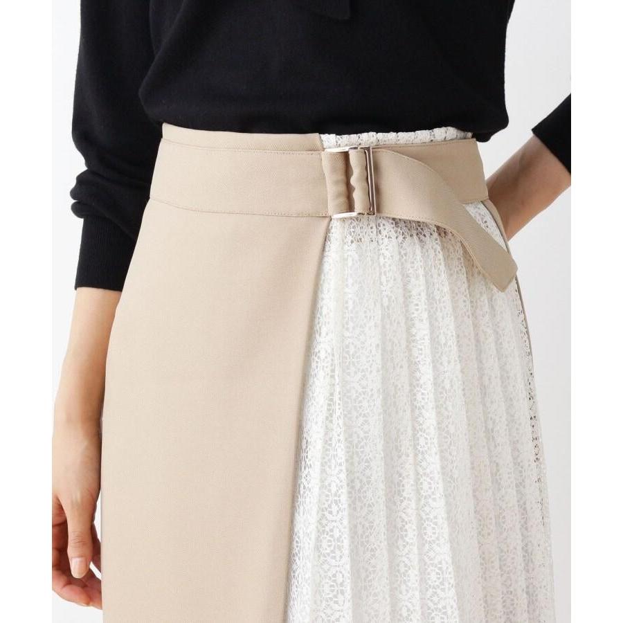 インデックス イドプリーツレーススカート M L オフィスカジュアル 膝丈スカート ベージュ ネイビー プリーツスカート 上品 大人 可愛い Id5 Palvit 通販 Yahoo ショッピング