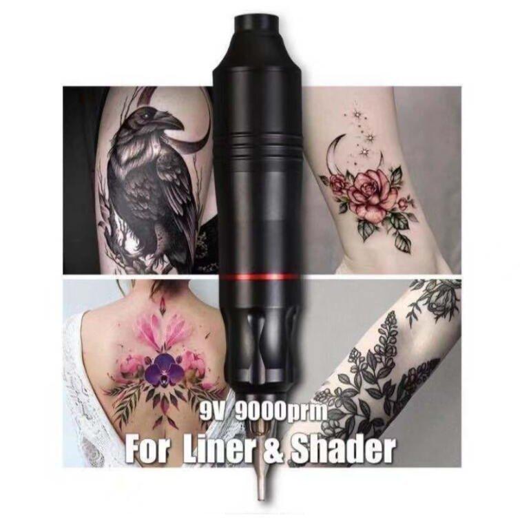 新着セール ペン型タトゥーマシンタトゥーセットプロのカートリッジタトゥーマシンペンロータリーセッ 刺青マシン一式 Tattoo 2色可選 買い取り