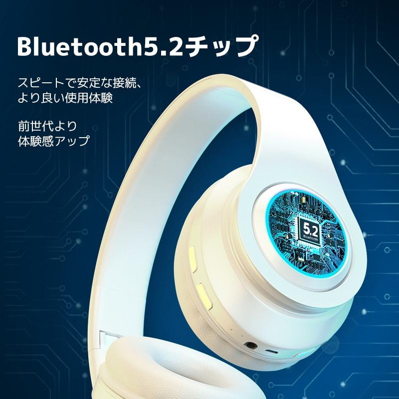 ヘッドホン bluetooth ワイヤレスヘッドフォン ノイズキャンセリング  韓国 長時間再生 折り畳み式 高音質 メモリカード対応 おしゃれ 安い 人気｜pan-store｜09