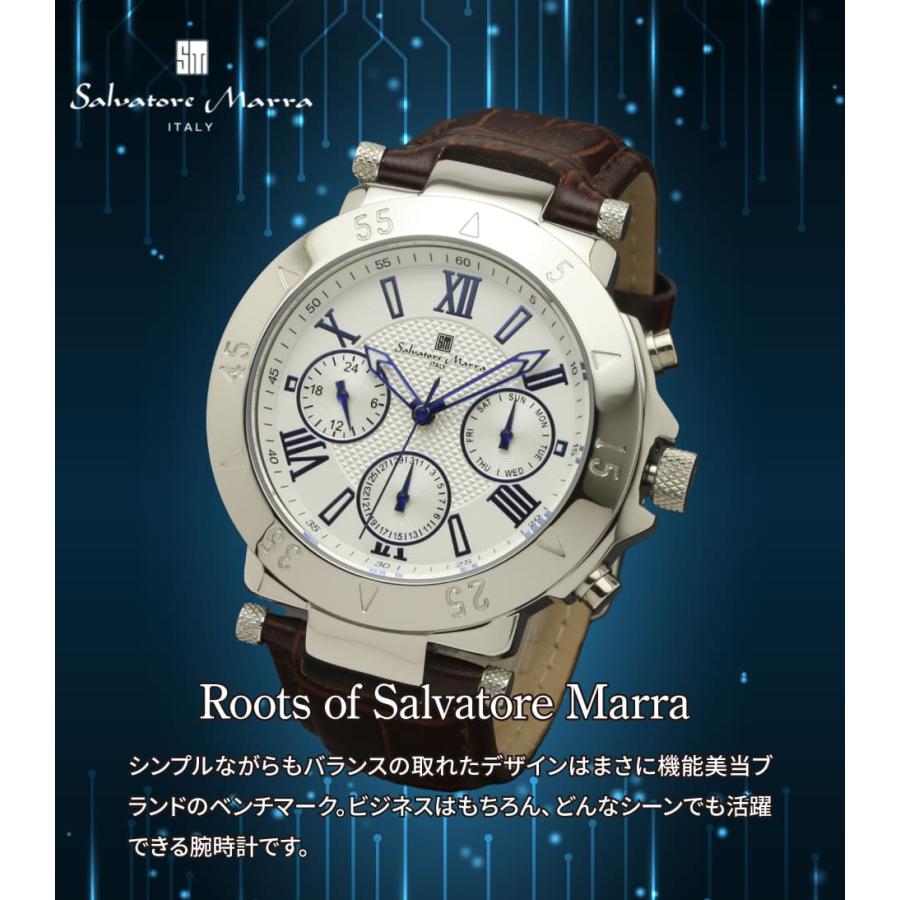 サルバトーレマーラ 腕時計 メンズ SM14118S SSWH クオーツ 防水 ブランド｜panacea-supply｜02