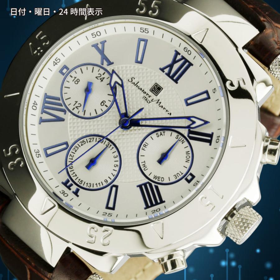 サルバトーレマーラ 腕時計 メンズ SM14118S SSWH クオーツ 防水 ブランド｜panacea-supply｜03