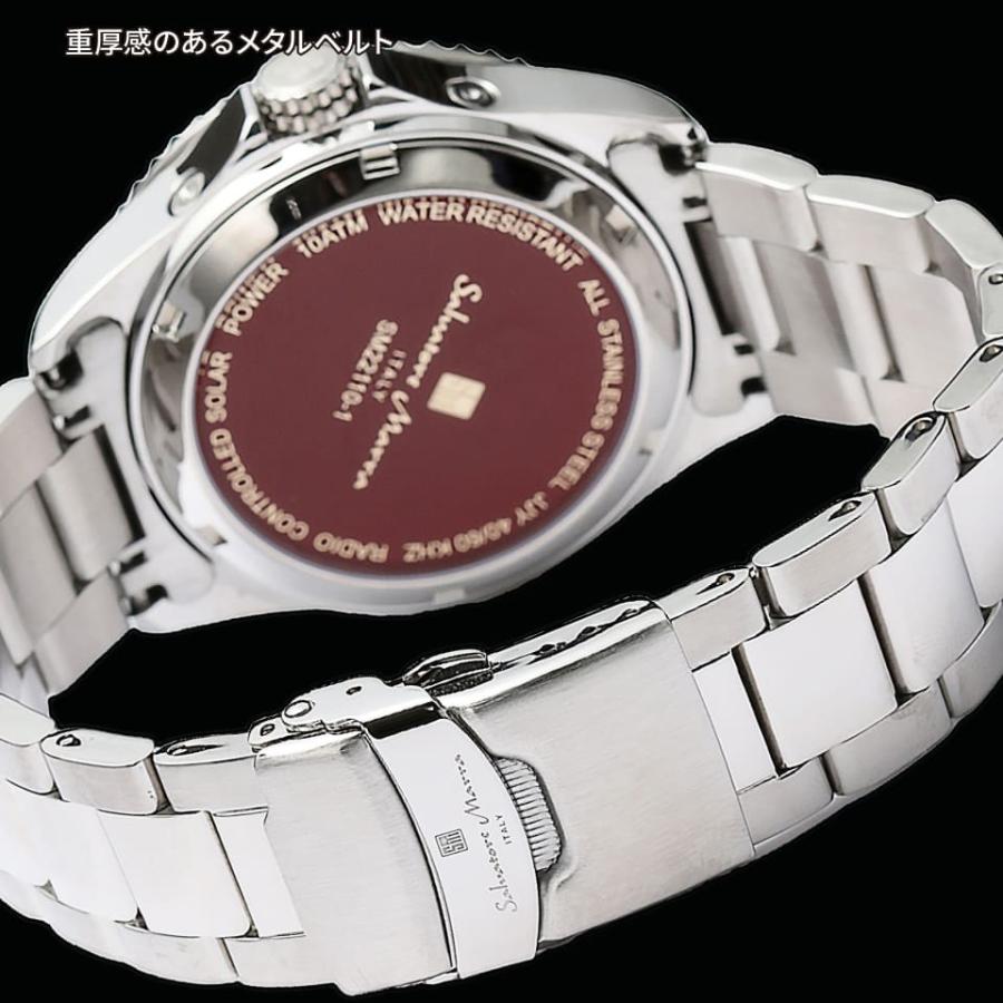 サルバトーレマーラ 腕時計 メンズ SM22110 SSBKRD クオーツ ソーラー電波 防水 ブランド｜panacea-supply｜04