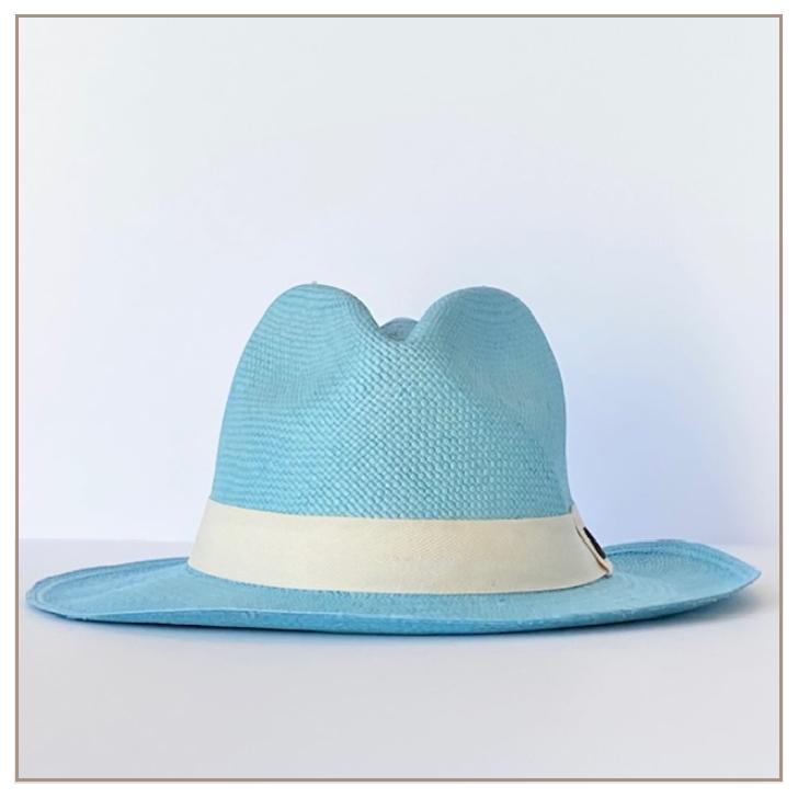 極美品Chapeau d' O 本パナマハット ミントグリーン日本製ストローハッ Ecua-Andino（エクア・アンディーノ） 本パナマハット 本場エクアドル