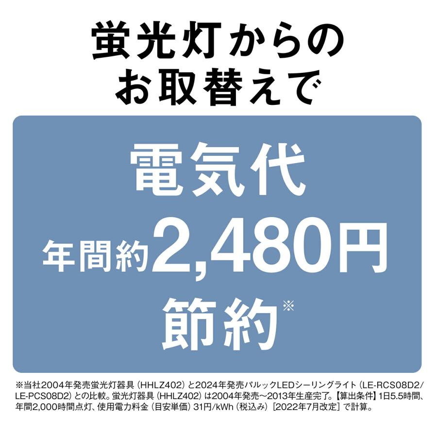 Panasonic（パナソニック） 公式店 シーリングライト LED LE-RCS08D2