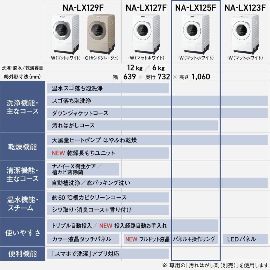 Panasonic（パナソニック） 公式店 洗濯乾燥機 ドラム式 LXシリーズ NA