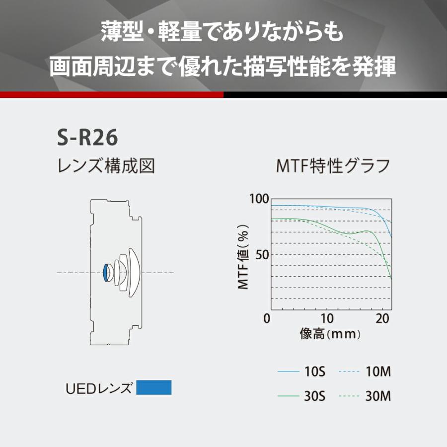 く*ず様 LUMIX 26mm S-R26 Panasonic Lマウント 単焦 ヨドバシ.com - パナソニック Panasonic LUMIX S 26mm F8 S-R26