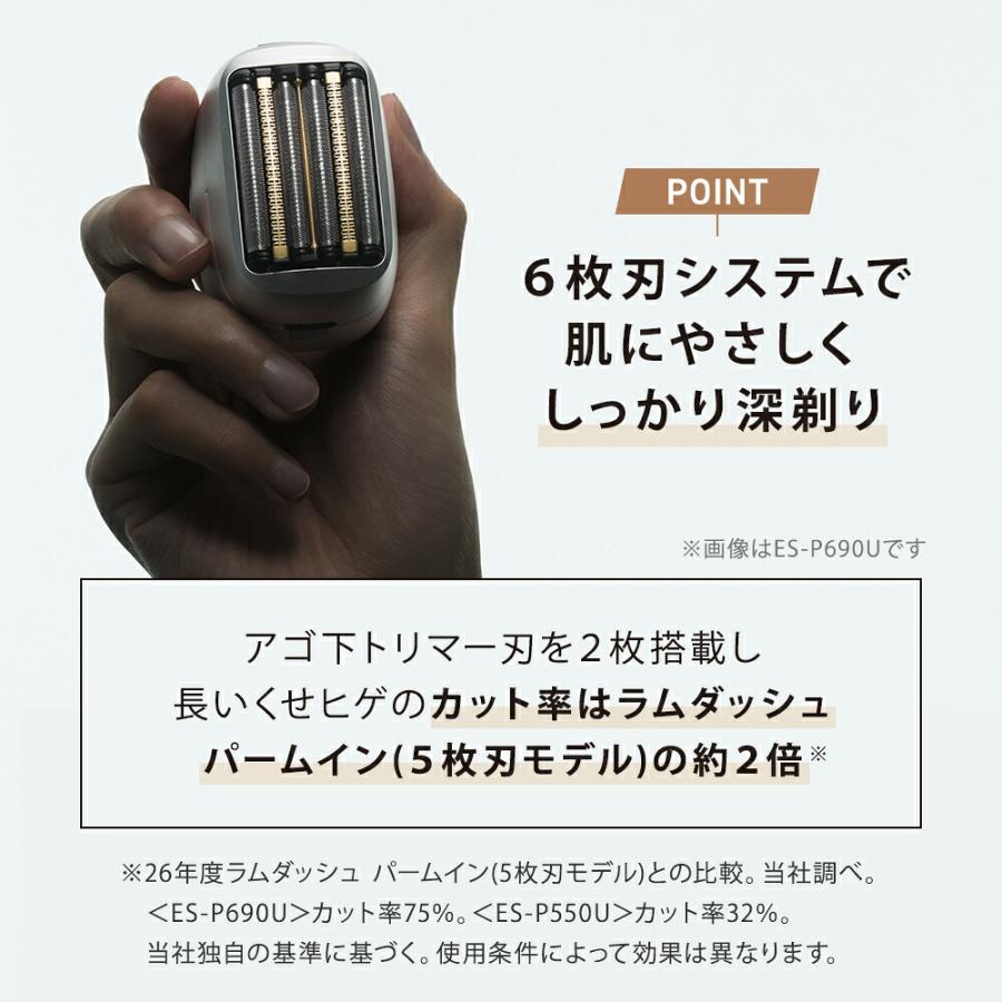 ラムダッシュ 公式店 パナソニック パームインPRO 6枚刃 ES-P650U 洗浄