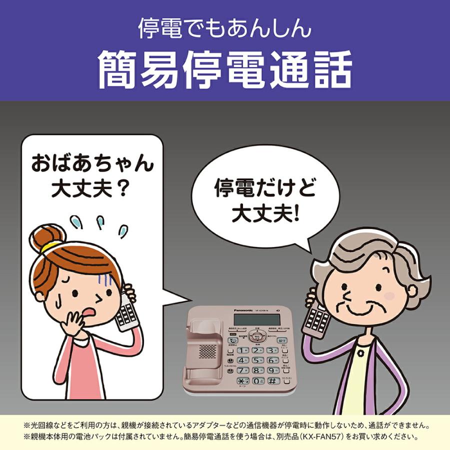 【早い者勝ち】少し匂いありの為格安 Panasonic 2021年製 58V Panasonic 公式店 パナソニック 電話機 VE-GD58DL 子機1台付き