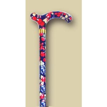 英国製総花柄伸縮杖/ダークブルーレッド | 