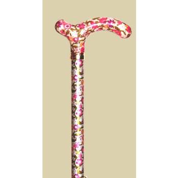 英国製総花柄伸縮杖/ピンクフローラル | 