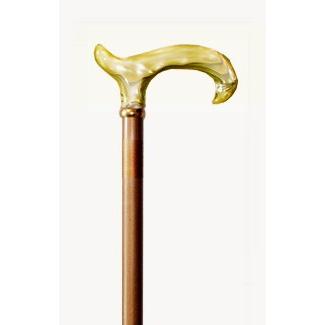 英国製アクリルグリップ/ゴールドシャフト１本杖 | 