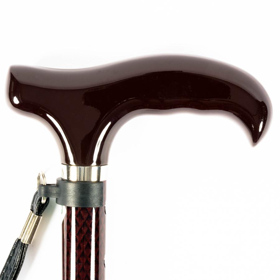 折りたたみ杖 男性 女性用  超軽量200g  コンパクト22cmオールカーボン折りたたみ伸縮杖/カーボン柄 ダークワイン PC06 ＜当店オリジナル商品＞ |  | 05