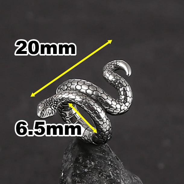 8G スネーク 蛇 ヘビ セグメント 軟骨 マグネット ステンレス