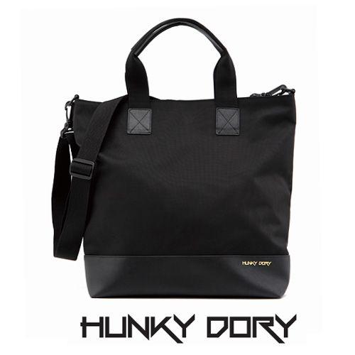 HUNKY DORY 831 TOTE BAG BLACK 2way ハンキードリー カバン トートバッグ 通勤 通学 デイパック メンズ レディース キャン | 
