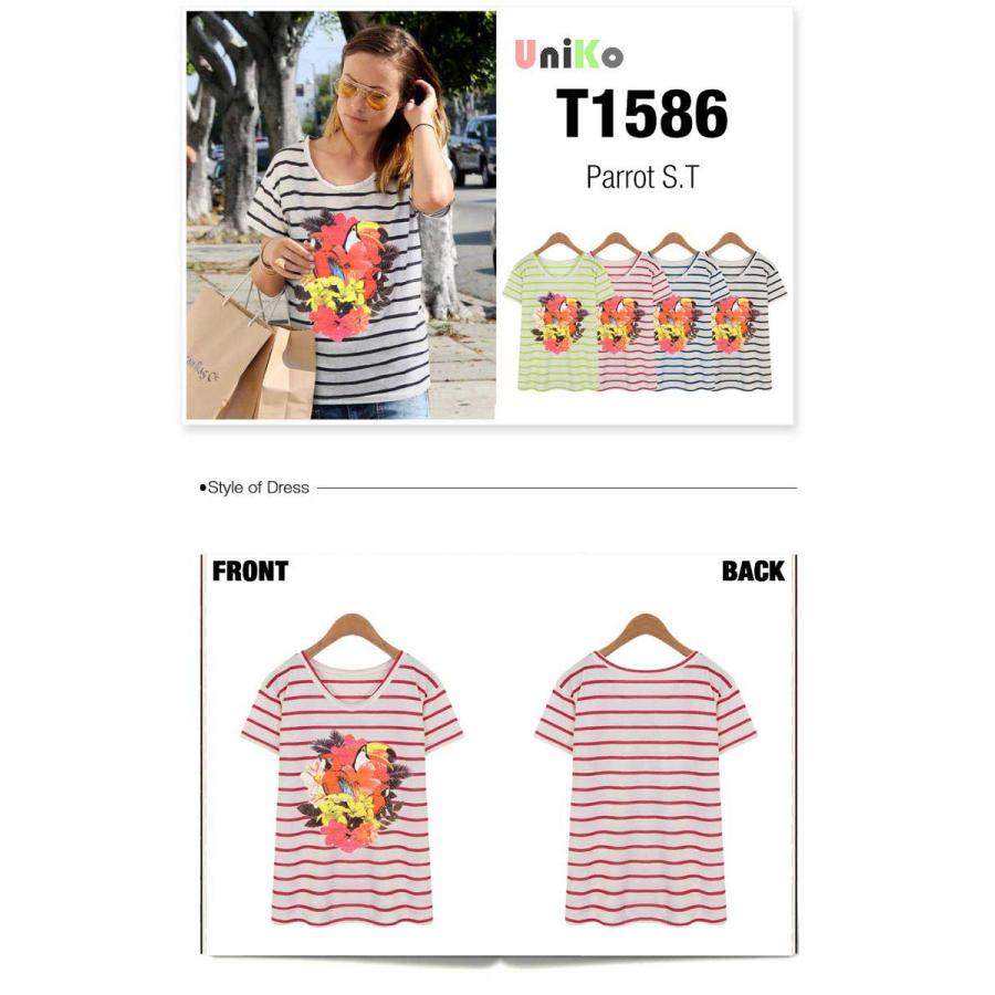 レディースT Tシャツ ボーダー パステル ネオン アニマル セレブ アメカジ系 ストリートファッション系 レディース【レディースデザインTシャツ】 |  | 01