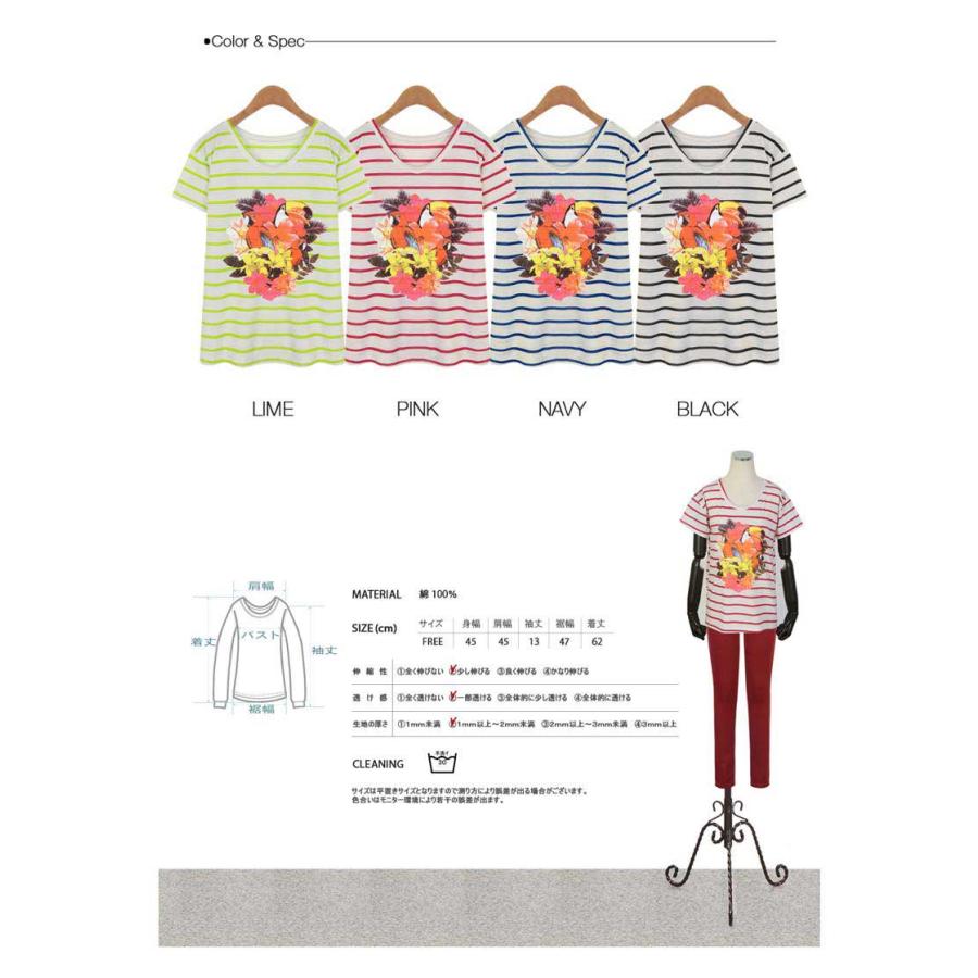 レディースT Tシャツ ボーダー パステル ネオン アニマル セレブ アメカジ系 ストリートファッション系 レディース【レディースデザインTシャツ】 |  | 03