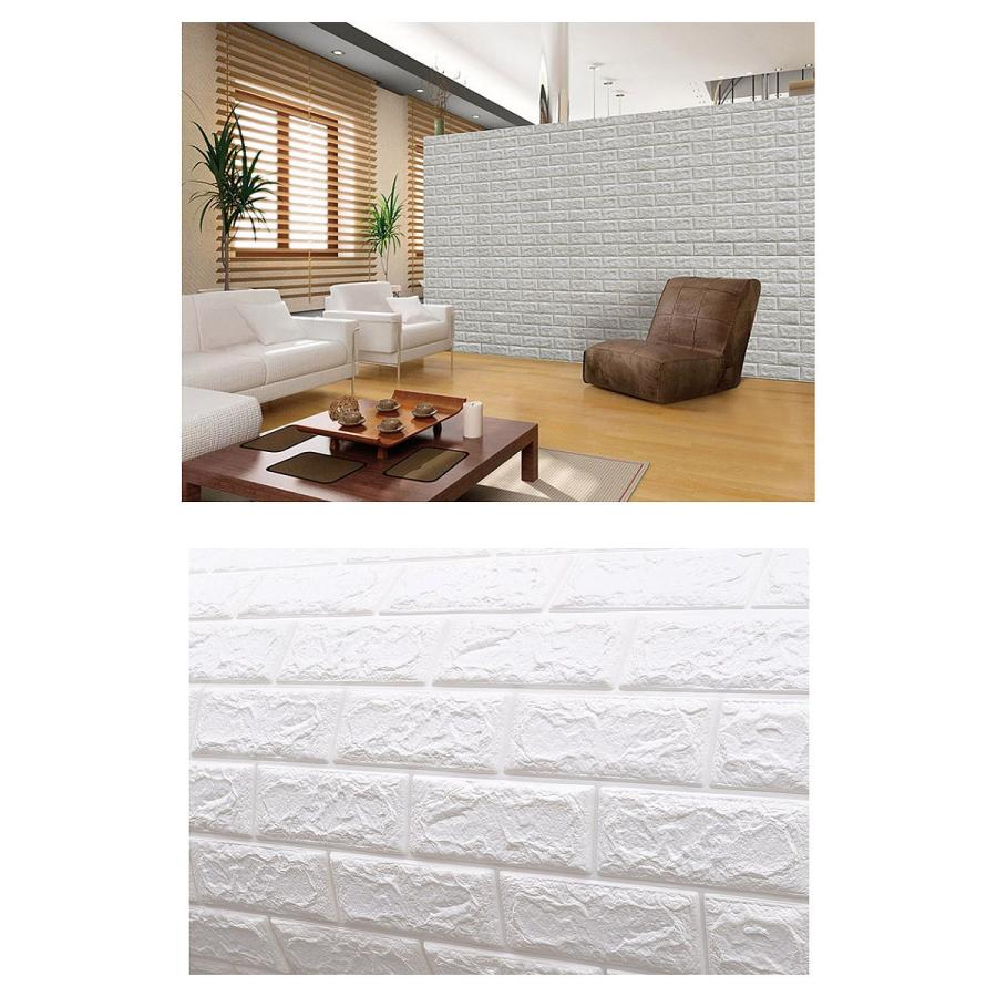 100cm X 360cm 壁紙 クッションブリック レンガ シート シール ブリックタイル ブロック 壁 貼る 立体リメイクシート ホワイト 3d クッション壁紙 リフォーム Blk002x50 Pancoat 通販 Yahoo ショッピング