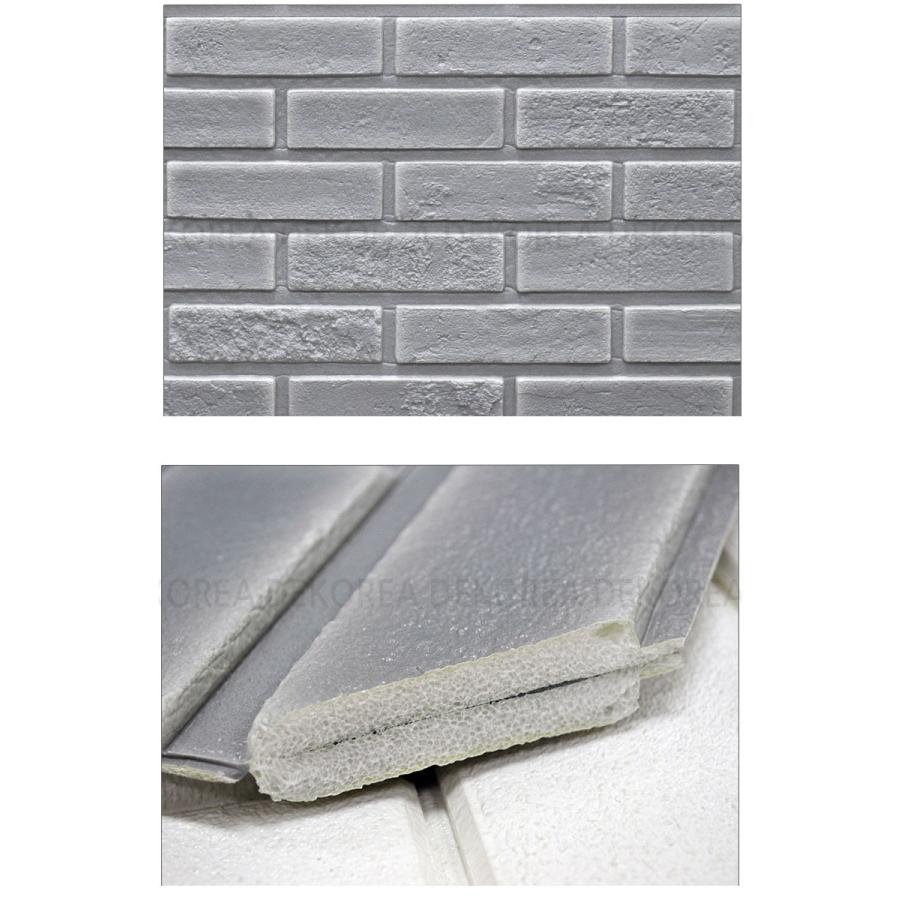 100cmx500cm 壁紙クッション シート レンガ調 クッションレンガ クッションブリック Diy シール壁紙 おしゃれ 北欧 3d立体 壁紙 貼る 発泡スチロール グレー Blk7m5 Pancoat 通販 Yahoo ショッピング