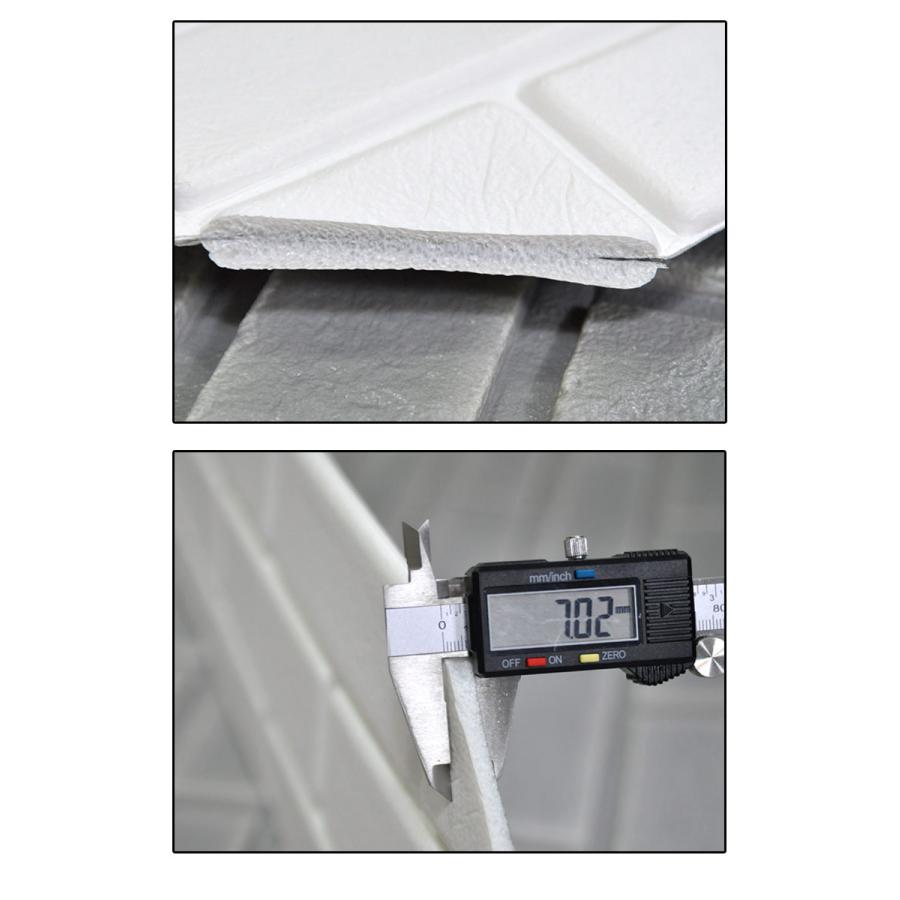 壁紙クッション シート レンガ調 66cm×5m クッションレンガ クッションブリック DIY シール壁紙 おしゃれ 北欧 3D立体 壁紙 貼る 発泡スチロール ホワイト_5