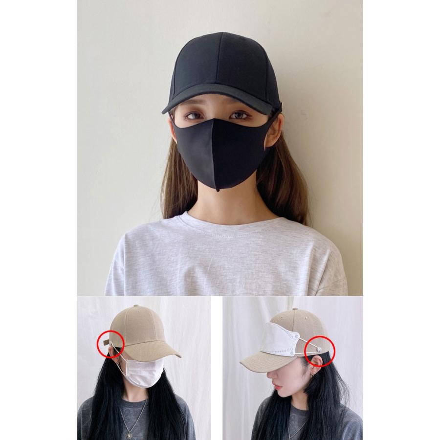 マスク掛け付き 無地 ベースボールキャップ 帽子 メンズ レディース ストリート ヒップホップ ローキャップ キャップ CAP スナップバックキャップ |  | 03