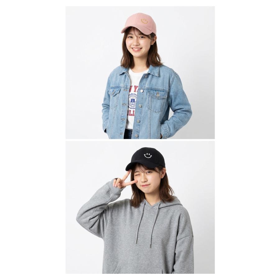 スマイル キャップ レディース メンズ 韓国風 帽子 刺繍 春 夏 秋 冬 コットン 調整可能 かわいい シンプル 野球帽 ペア お揃い ベースボールキャップ CAB109 |  | 03